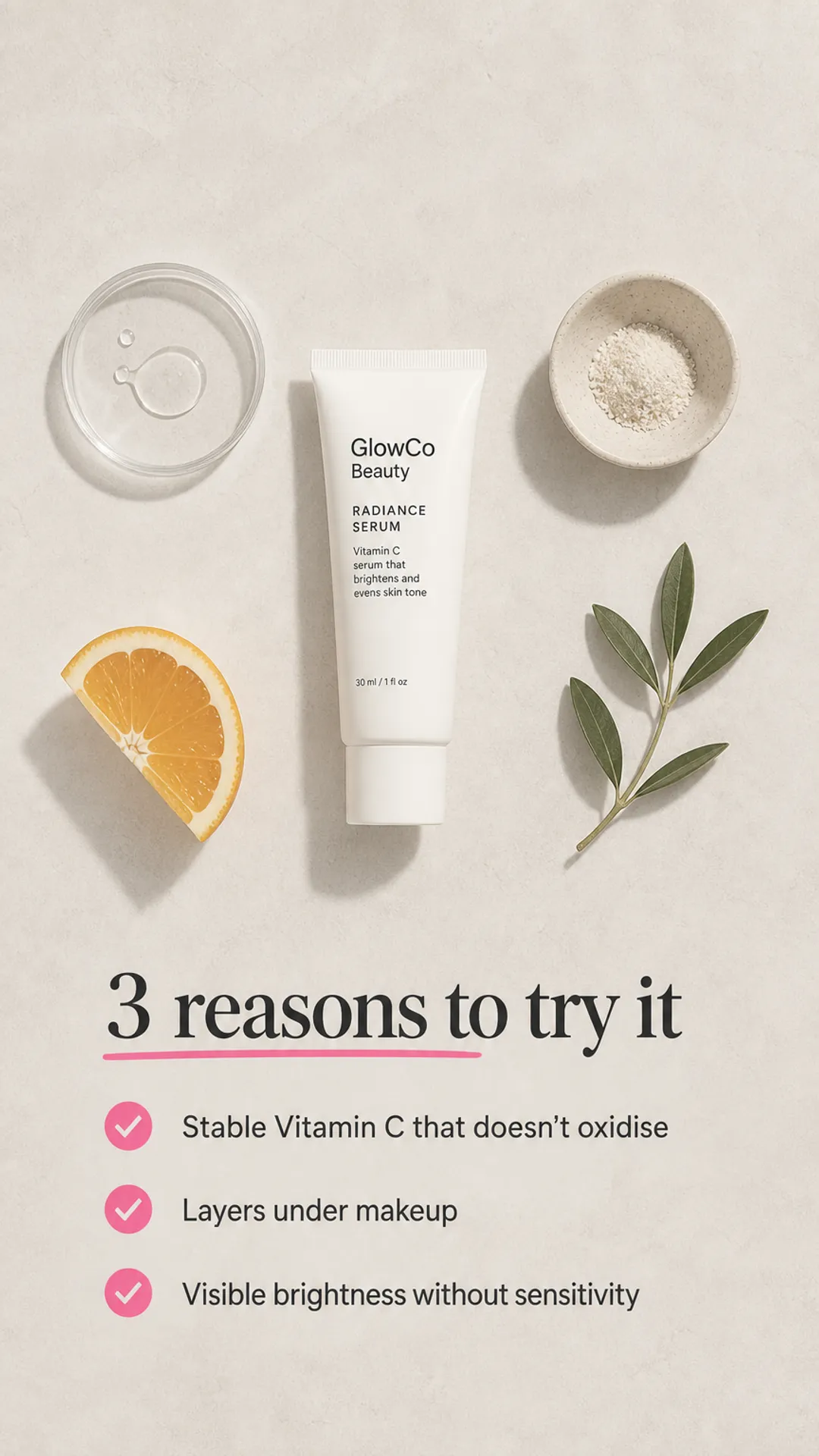 Listicle ad for GlowCo, made with ROAScal